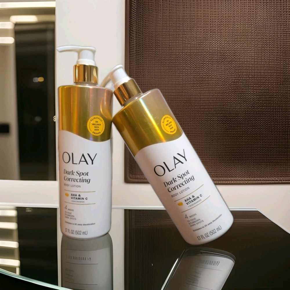 Olay Dark Spot Correcting Body Lotion AHA & Vitamin C 17‎ fl oz (2 Pack)